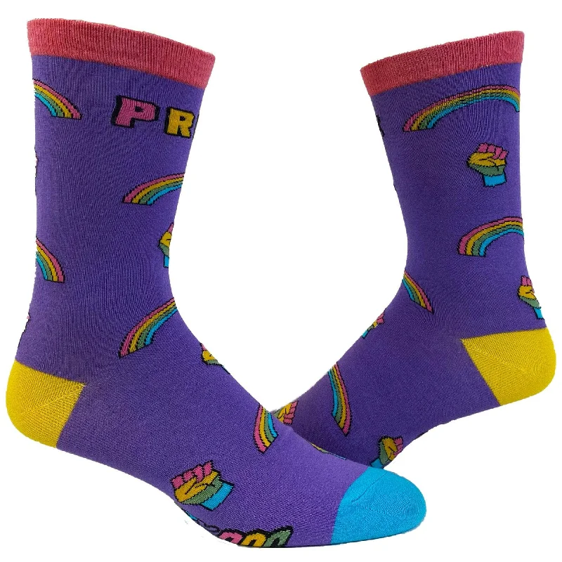 sock expression -  Mens Gay Pride Socks Rainbow Cool Design Parade Fun Crazy