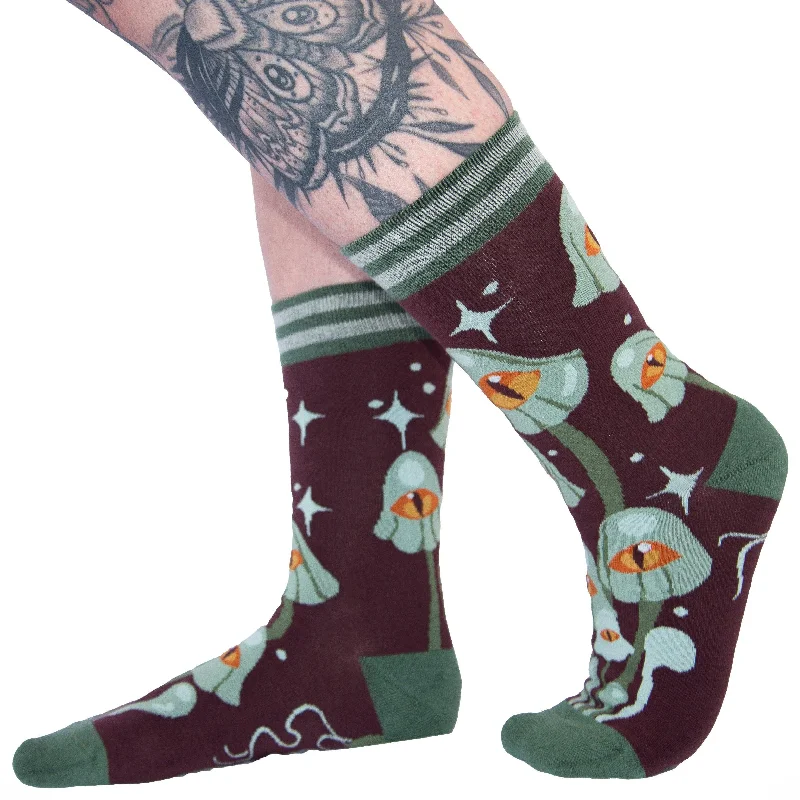 sock innovations -  Foot Clothes/Mystic Mushrooms Crew Socks