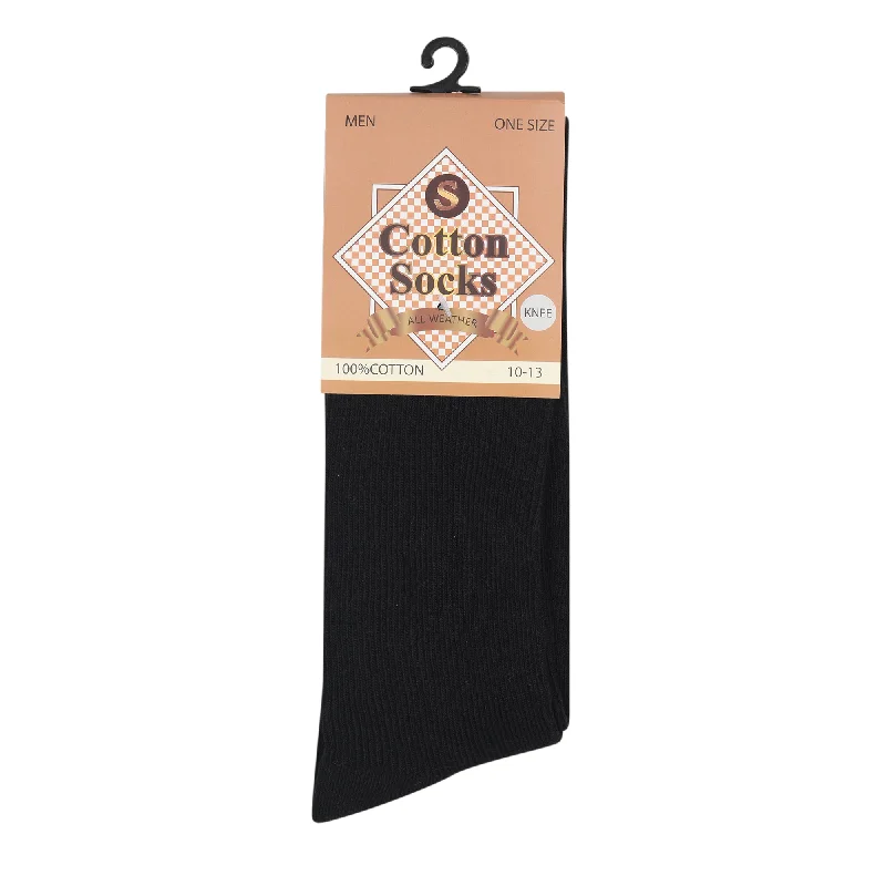 sock anti-slip -  men basic knee 100% cotton