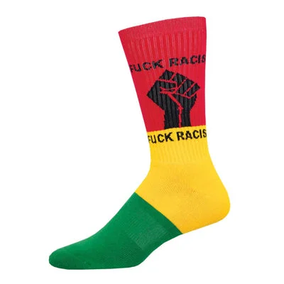 sock vibe -  No BS - "Fuck Racism" Athletic Socks