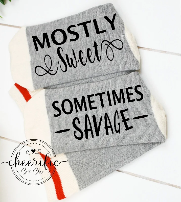 sock gifts -  Mostly Sweet Sometimes Savage Socks