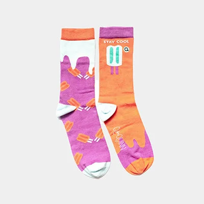 sock chic -  Organic Adult Socks - Popsicle - Mismatched