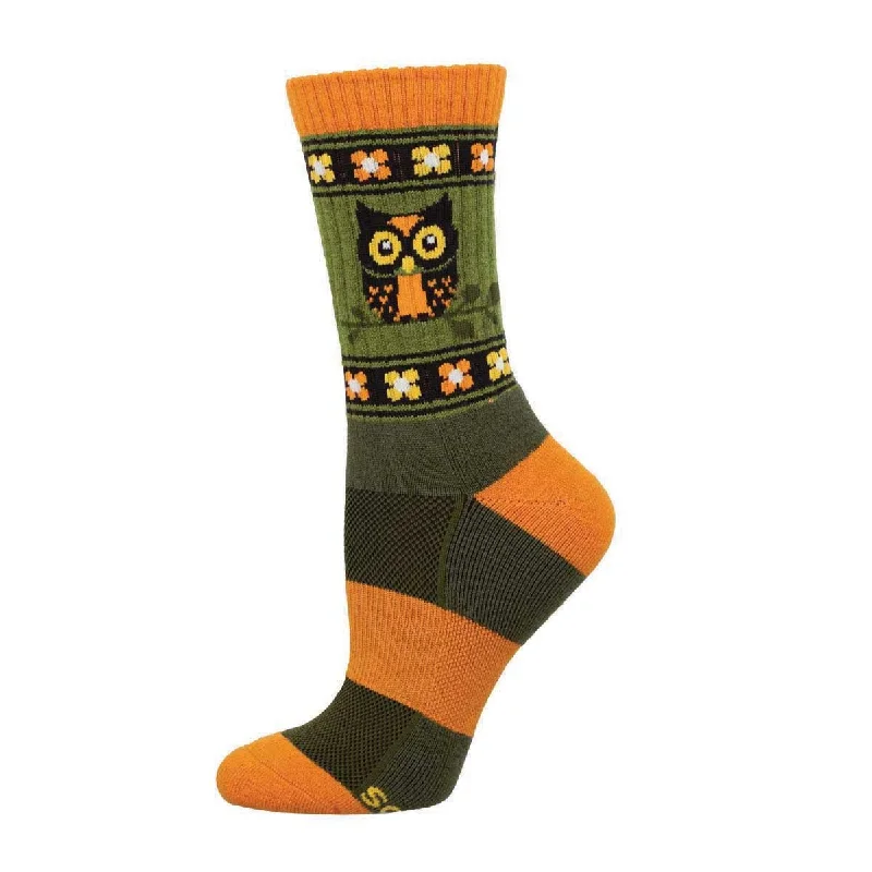 sock retail -  OWL ALERT MERINO WOOL WOMEN'S CREW