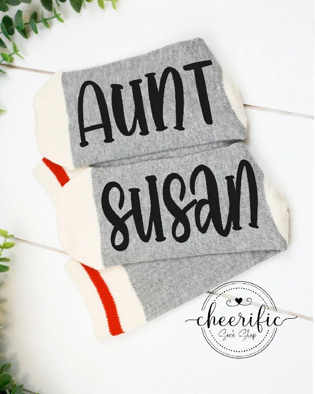 sock energy -  Personalized Aunt Socks