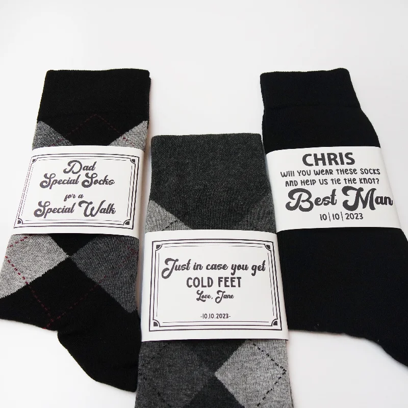 sock development -  Personalized Groomsmen Socks, Wedding Socks, Custom Sock Labels, Personalized Groomsmen Gift Sock with Custom Labels, Groomsmen Proposal