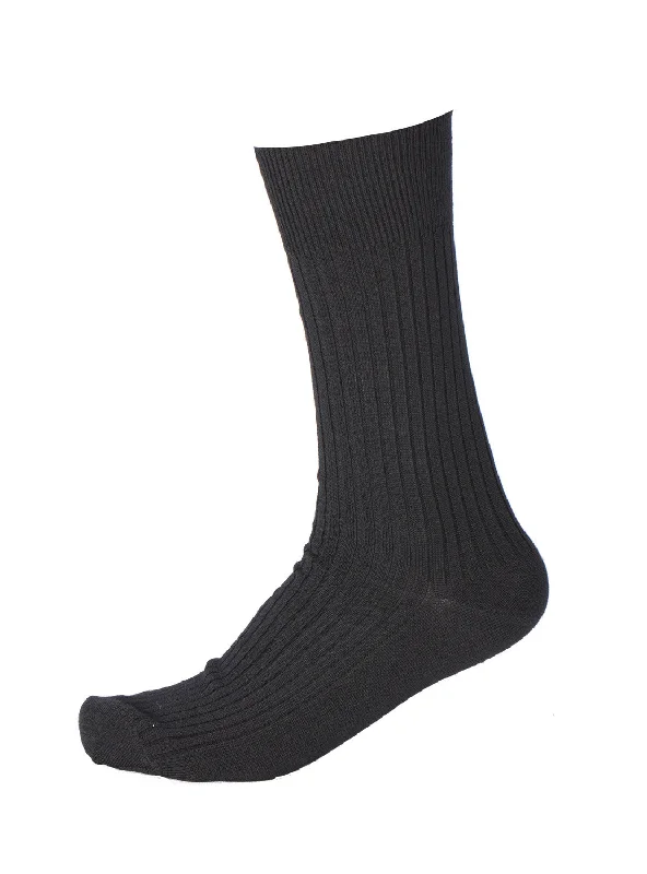 sock performance -  Pussyfoot Wool Non-Elastic Health Socks - Black