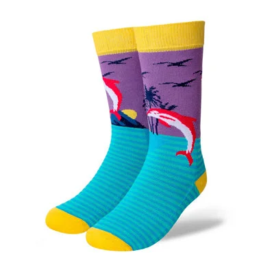 sock themed -  Dolphin Purple