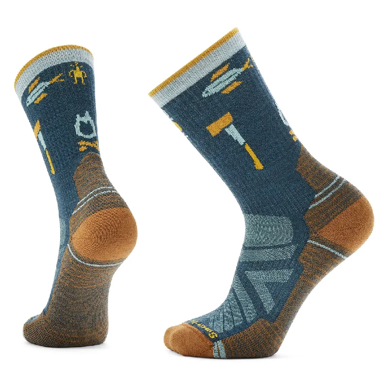 sock shortage -  Smartwool Hike Camp Gear Light Cushion Crew Socks - Twilight Blue