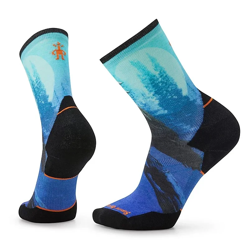 sock tough -  Smartwool Run Athlete Edition Print Crew - Raven