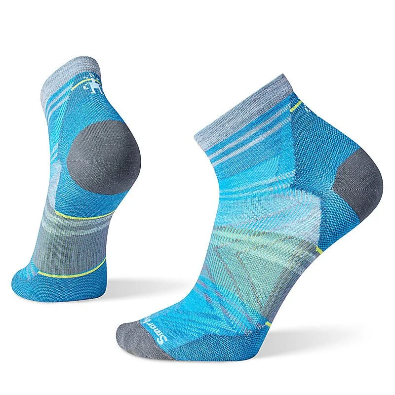 sock availability -  Smartwool Run Zero Cushion Pattern Ankle Socks - Neptune Blue