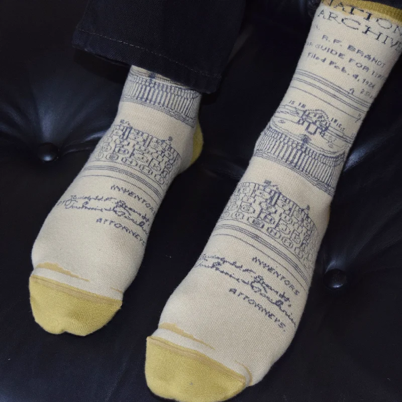 sock themed -  Typewriter Patent Socks