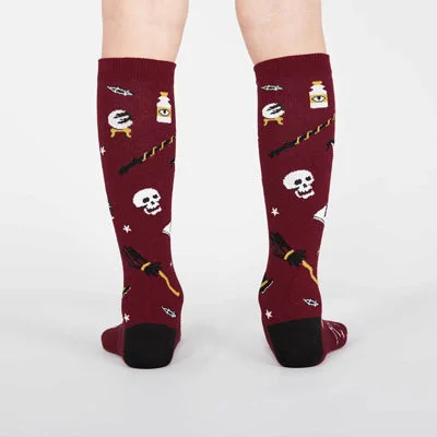 sock reliable -  Spells Trouble Youth Knee Socks