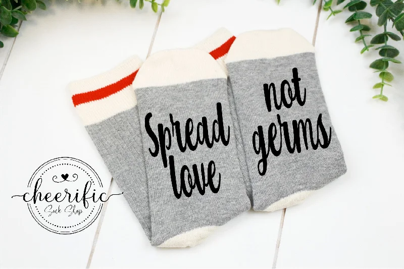 sock comments -  Spread Love Not Germs Socks