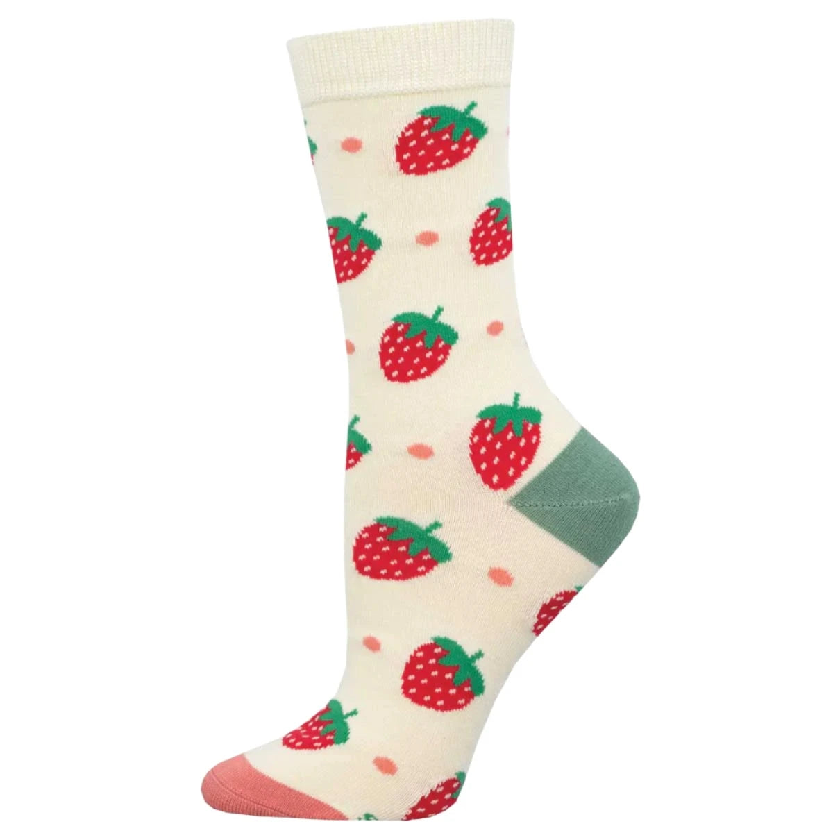 sock feel -  Strawberry Delight - Ivory