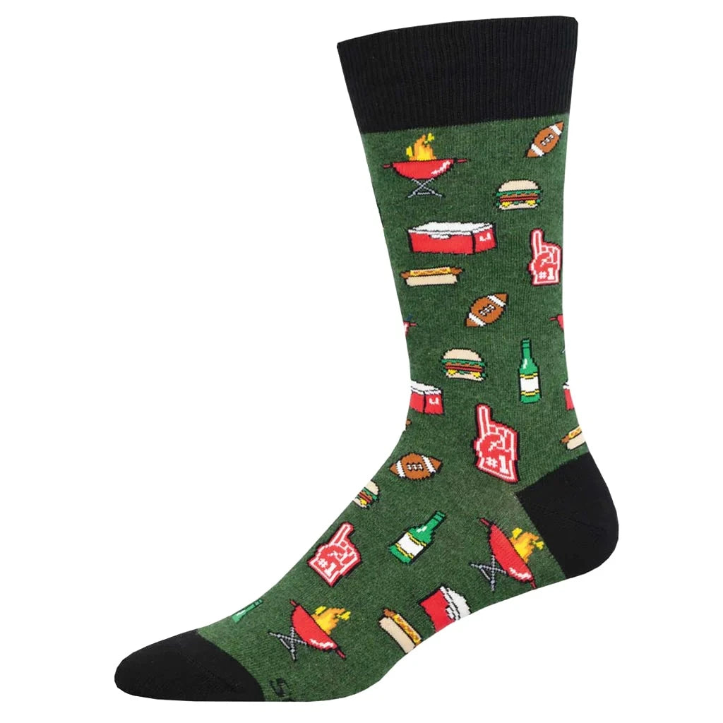 sock shopping -  Tailgaters Delight - Green Heather