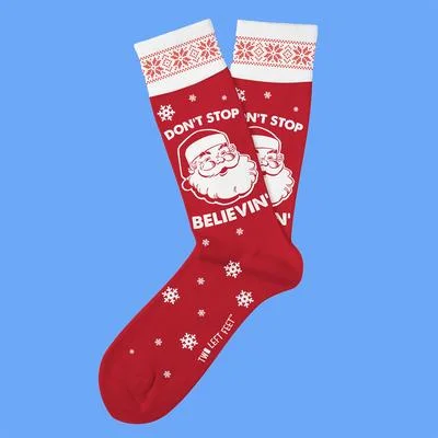 sock essential -  Don't Stop Believin Christmas Socks