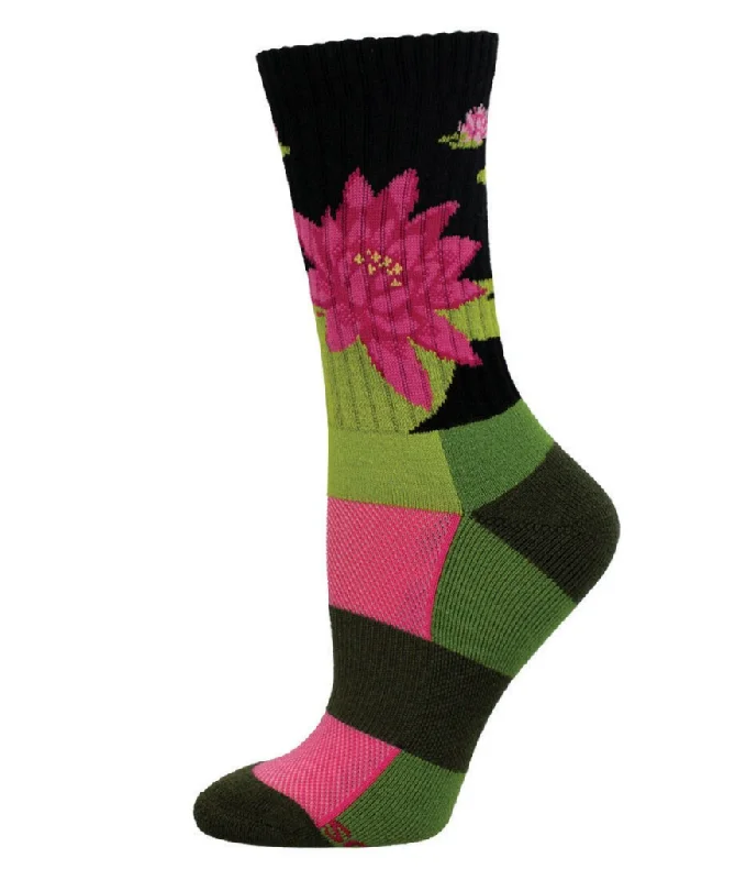 sock articles -  WATER LILY, WOMEN'S MERINO WOOL CREW