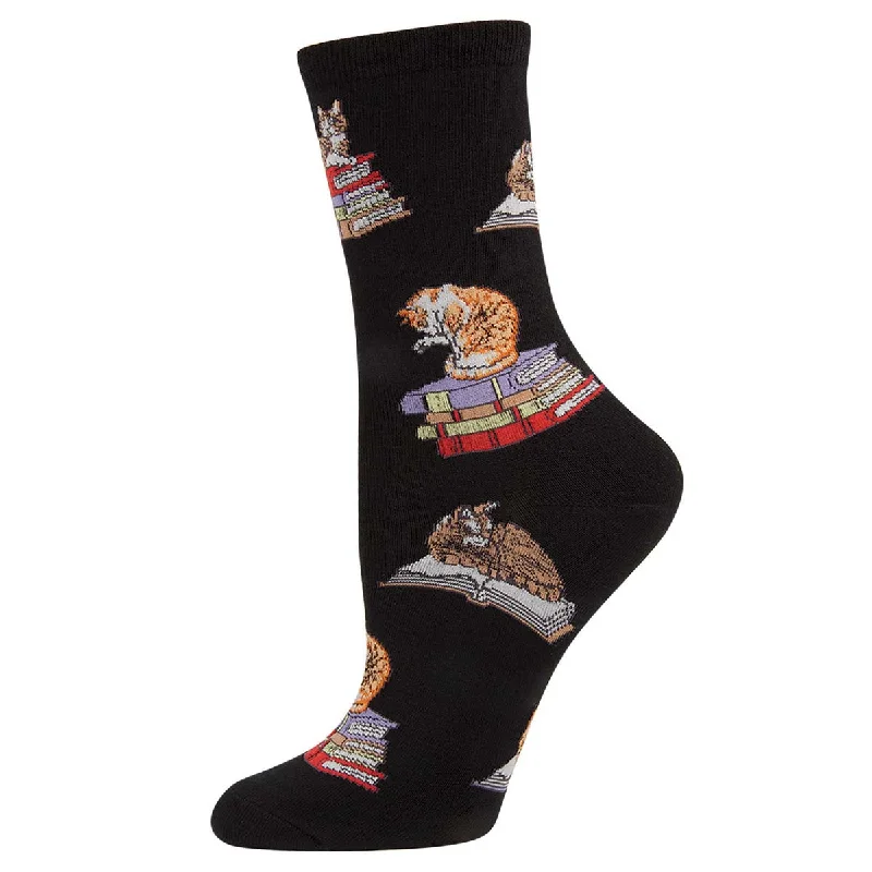 sock promotions -  Cats On Books - Cotton Crew