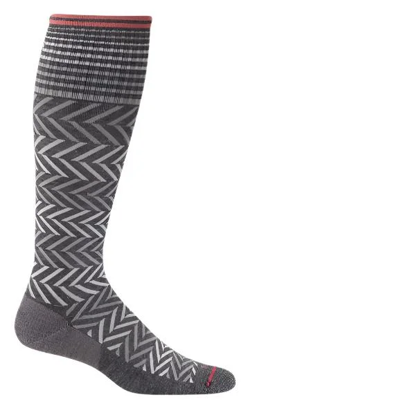 sock insulation -  Women's Chevron Moderate Graduated Compression Socks - OTC Charcoal