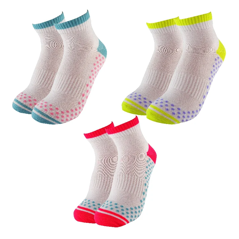 sock prices -  Women's Running Socks, Athletic Slipper Hosiery, Grip Low Cut White Sport, Workout, Pilates, Yoga, Non Slip Sock Set, Neon Yoga Gift Socks