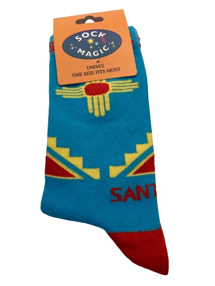 sock cotton -  ZIA SANTA FE TURQUOISE