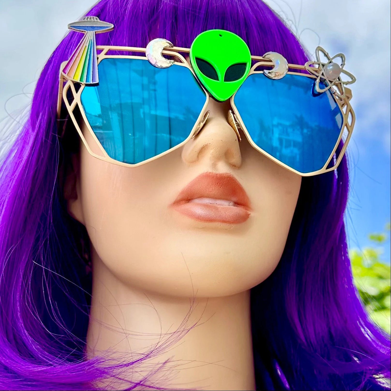 sunglasses with frosty lanes -  Alien Sunglasses