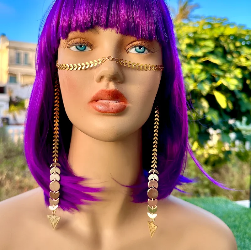 sunglasses with frosty marches -  Festival Face Jewelry