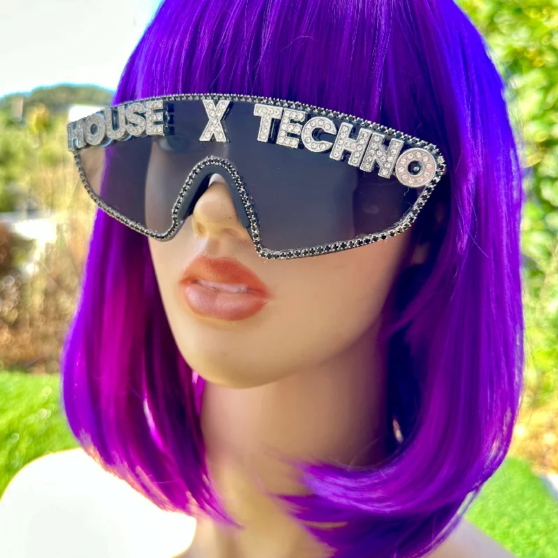 sunglasses with frosty roads -  House and Techno Merch Sunglasses