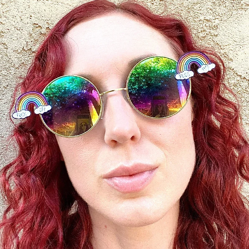 sunglasses for winter freeways -  Rainbow Cloud Sunglasses