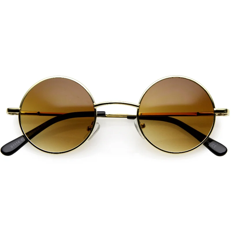 sunglasses for snowy ways -  Retro Small Lennon Style Neutral Colored Lens Round Sunglasses 50mm C997