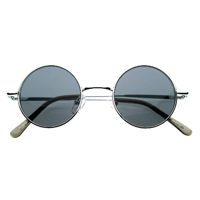 sunglasses for winter throngs -  Small Retro Lennon Style Round Dapper Sunglasses 8237