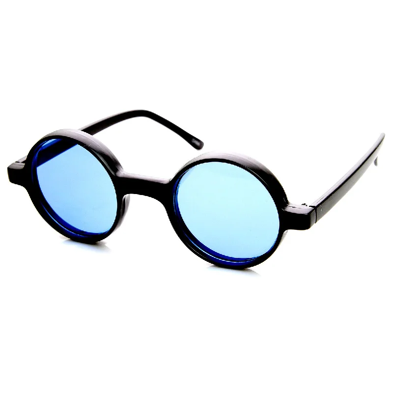 sunglasses for winter gashes -  Small Retro Round Lennon Style Color Lens Sunglasses 8631