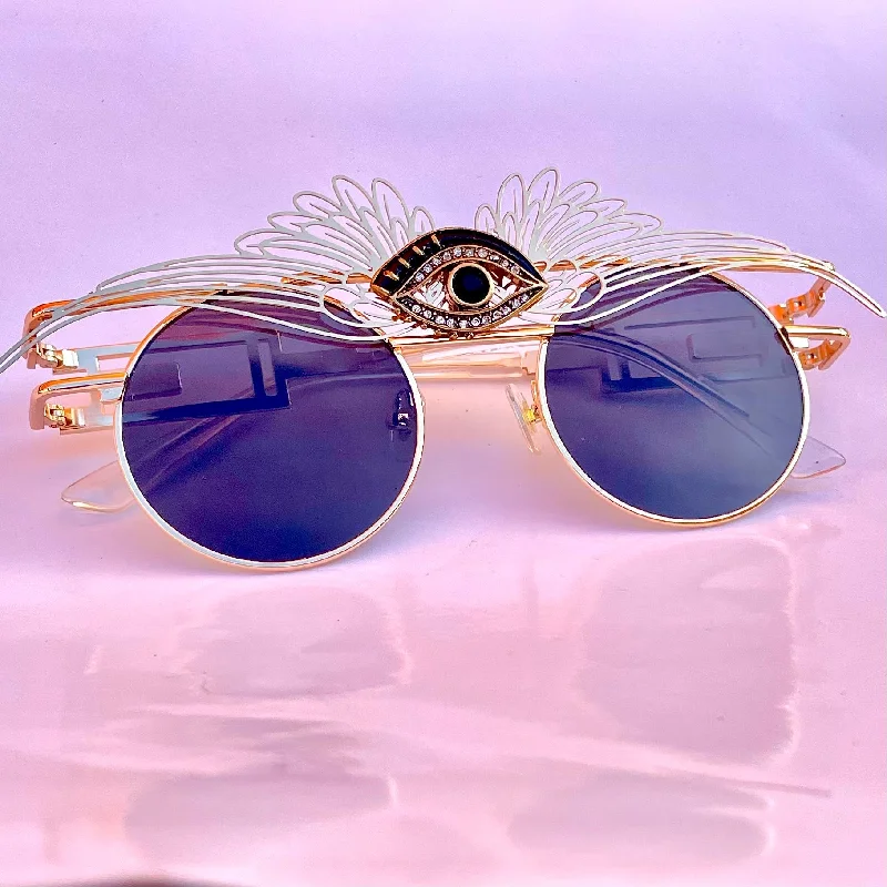 sunglasses with icy divides -  Winged Sunglasses